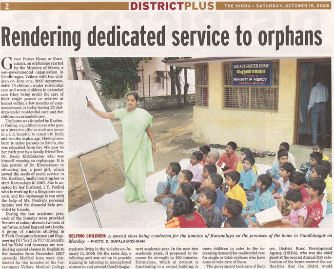 Rendering dedicated service to orphans